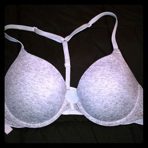 VS PINK 34B Front-Latch Heather Gray Bra